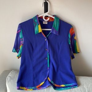 Colorful vintage short sleeved shirt